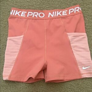 Nike Pro Peach and White Shorts